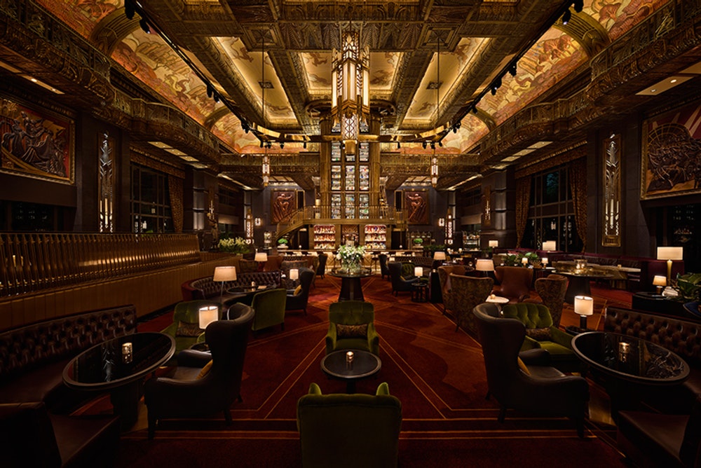 Atlas bar interior high ceilings luxury